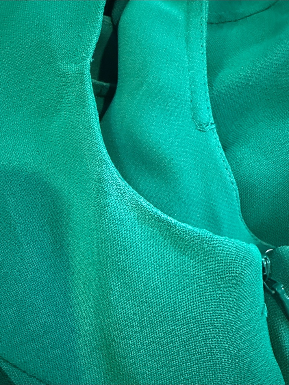 J. Crew Emerald Green Sleeveless V-Neck Dress Size 8 - C47-024 - Picture 12 of 13